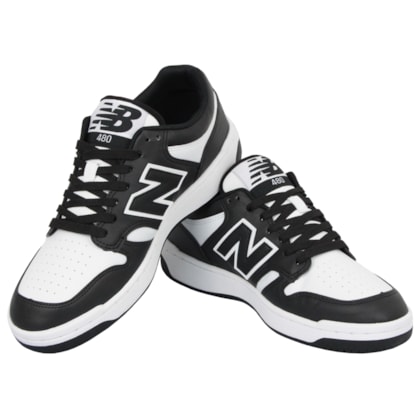 Tênis New Balance NB 480 Low Black White