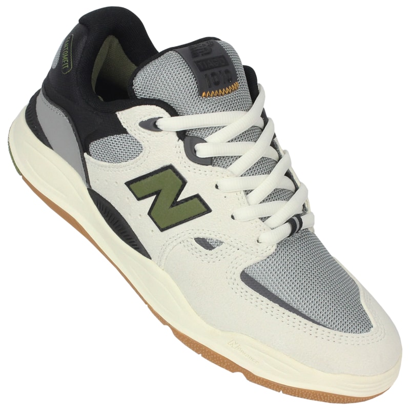 Tênis New Balance NB Numeric Tiago Lemos 1010 Bege Claro Verde Musgo Importado