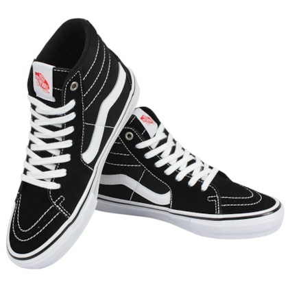 Tênis Vans SK8-Hi Pro Skate Classics Black White