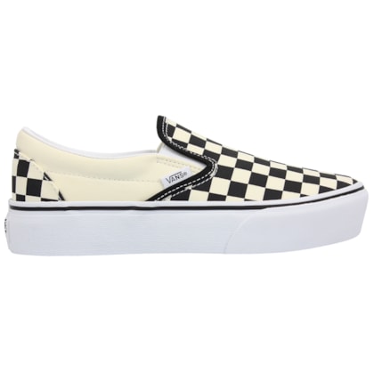 Tênis Vans Slip On Platform Black White Checkerboard Tênis Vans Slip On Platform Black White Checkerboard
