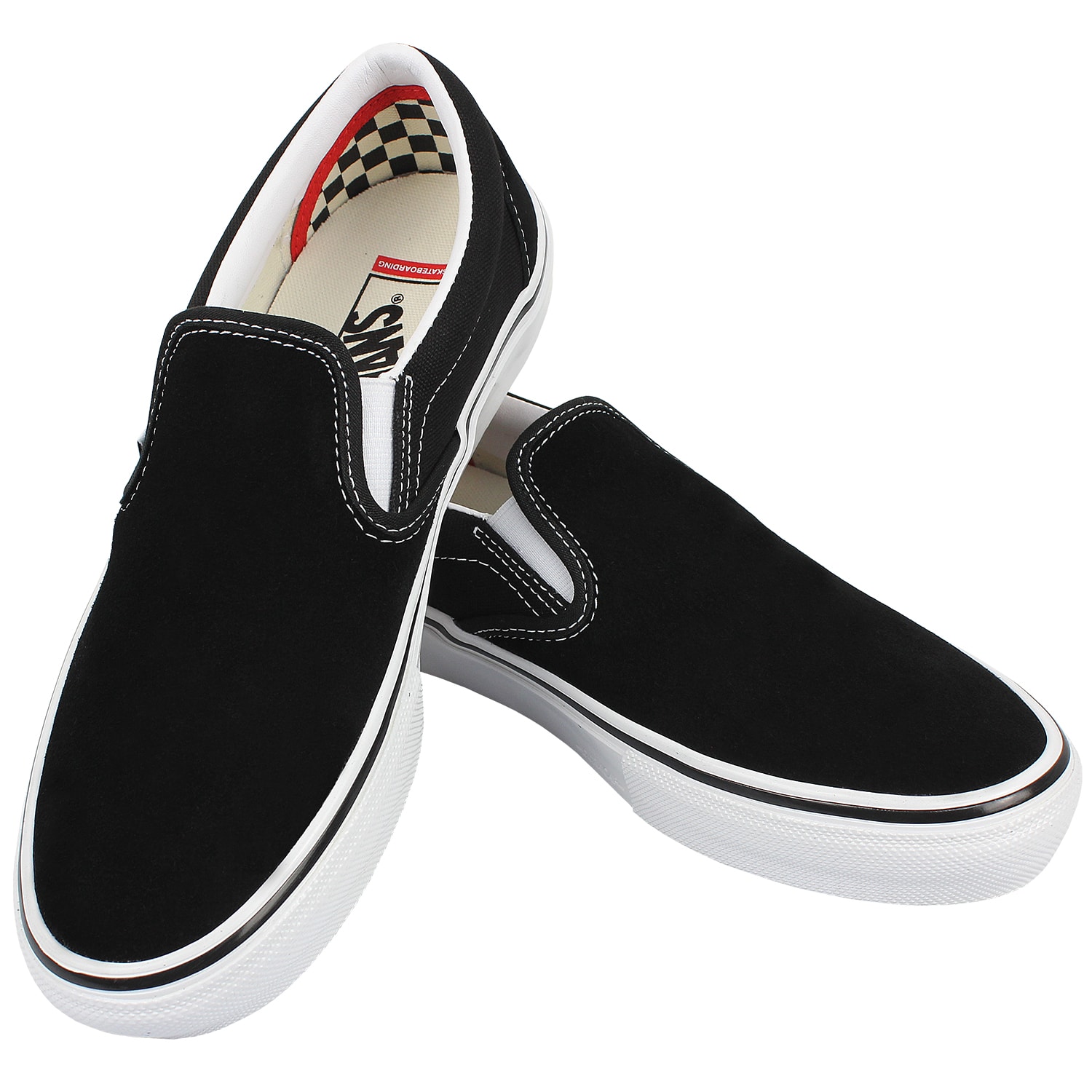 Tênis Vans Slip On Pro Skate Classics Black White