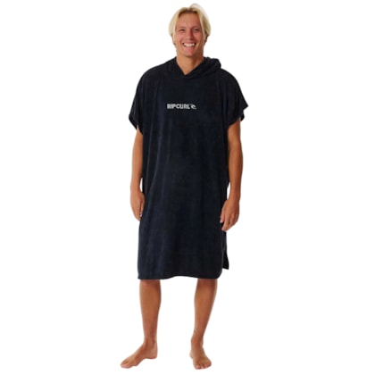 Toalha Poncho Rip Curl Brand Hooded Towel Black Grey Toalha Poncho Rip Curl Brand Hooded Towel Black Grey