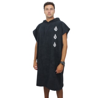 Toalha Poncho Volcom Iconic Preta
