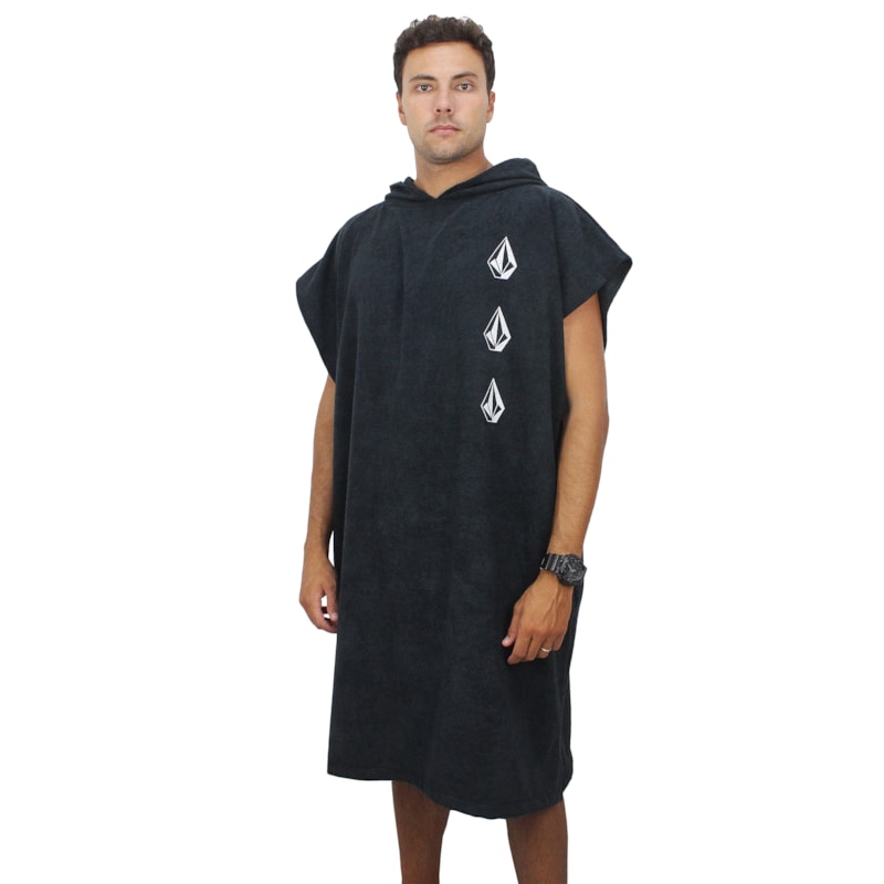 Toalha Poncho Volcom Iconic Preta