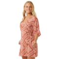 Vestido Rip Curl Soleil Wrap Mini Rust